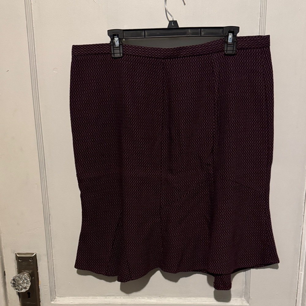 Studio 1940 Burgundy Pencil Skirt